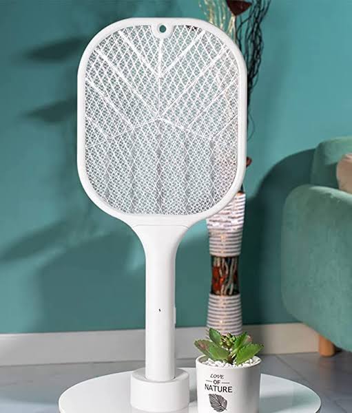 Mobile Standee Insect Light Rechargeable Insect Killer Racket 2 in 1 With Torch Light and stand to ...