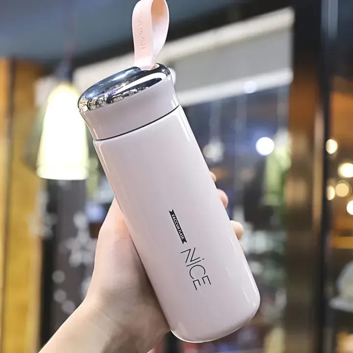 NICE 400ml Borosilicate Glass Water Bottle – BPA-Free, Insulated for Ultimate Freshness – Ideal for School, Gym & Office Use