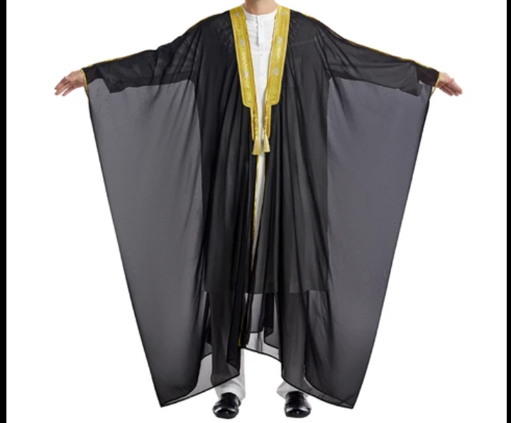 Premium Men's Bisht Cloak - Arab Wedding Dress - Saudi Style Thobe Robe for Eid & Events