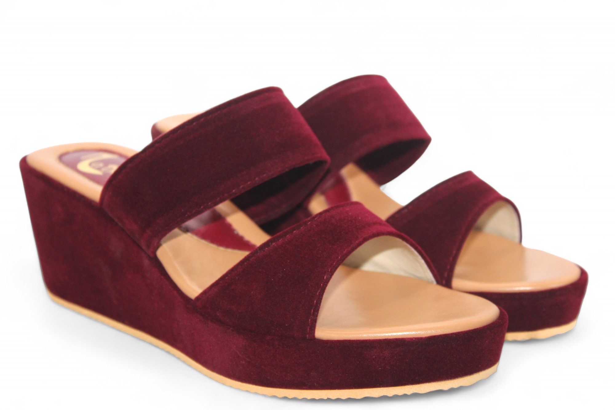 Maroon wedge for women/comfortable and stylish/casual and semi formal