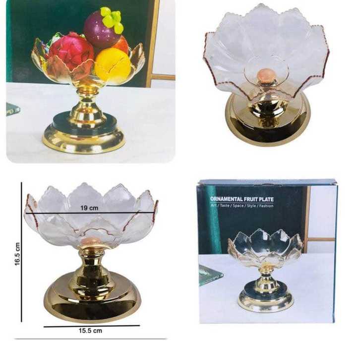 Acrylic Crystal Fruit Stand | Multi Layer Fruit Basket | Dry Fruit & Snack Serving Tray | Decorative Candy Holder | Kitchen & Dining Organizer