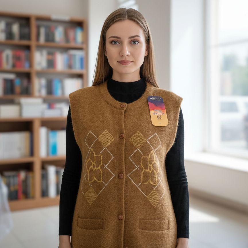 Crystal Wool ladies Sweater without Sleeves