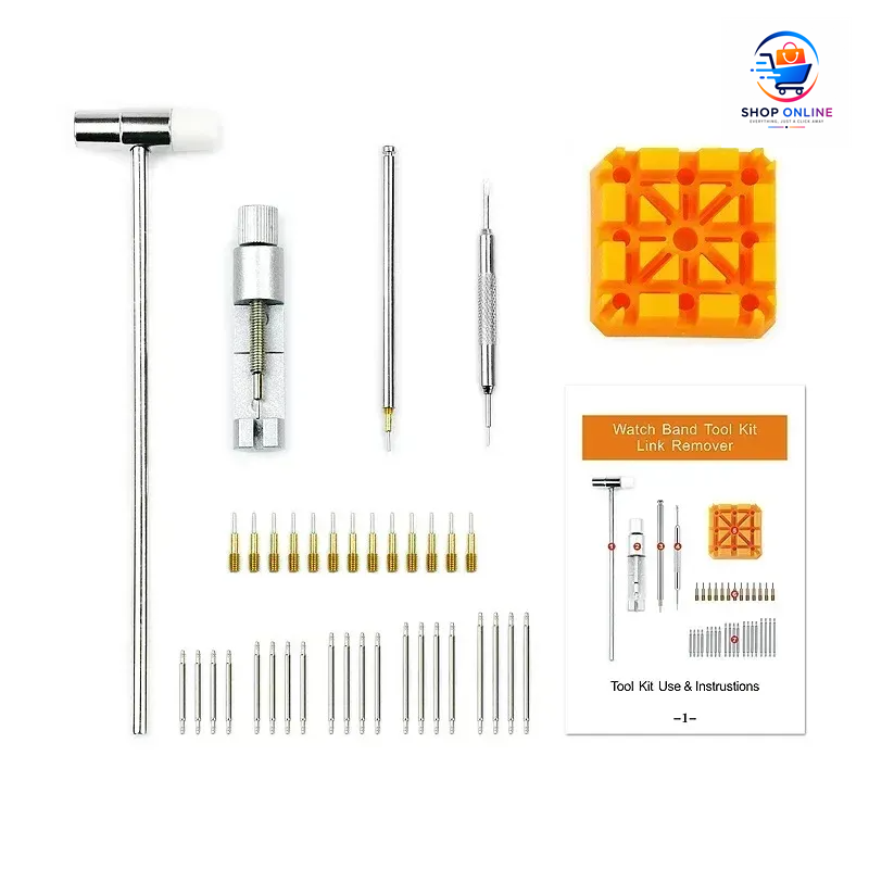 Watch Link Remover Tool | Watch Strap Adjuster | Metal Watch Band Link Remover Kit | Bracelet Pin Removal Tool | Watch Band Resizer | Watch Repair Tool Kit | Wrist Watch Strap Sizing Tool | Link Pin Remover