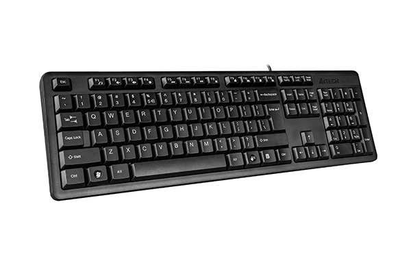 A4TECH KK-3 SmartKey FN Keyboard – USB Wired Multimedia Keyboard with Silent Soft Keys | Durable Laser Printed Keys | Windows & Mac Compatible