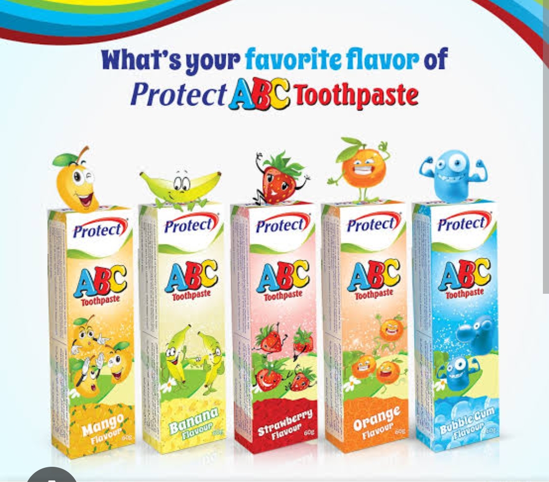 Protect ABC Flavoured Toothpaste in
Strawberry, Orange, Bubblegum, Banana,
Mango For Kids Baby Children Toddlers Teeth
Whitening Mouth Oral Teeth Cleaning