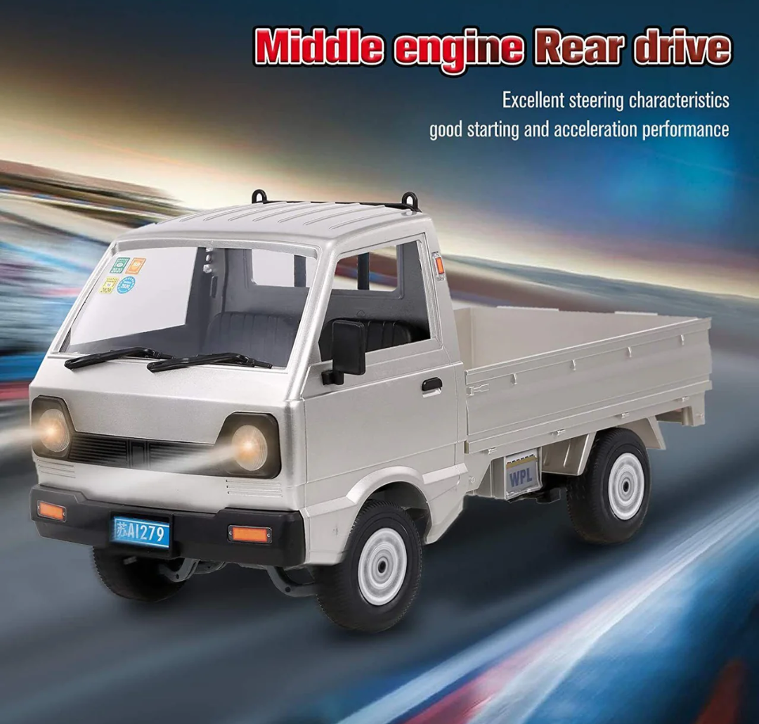 RC Car Simulation Drift Climbing Truck LED Light On-road 260 Brushed Motor 1/16 D12 Car Toys for Kids Gifts