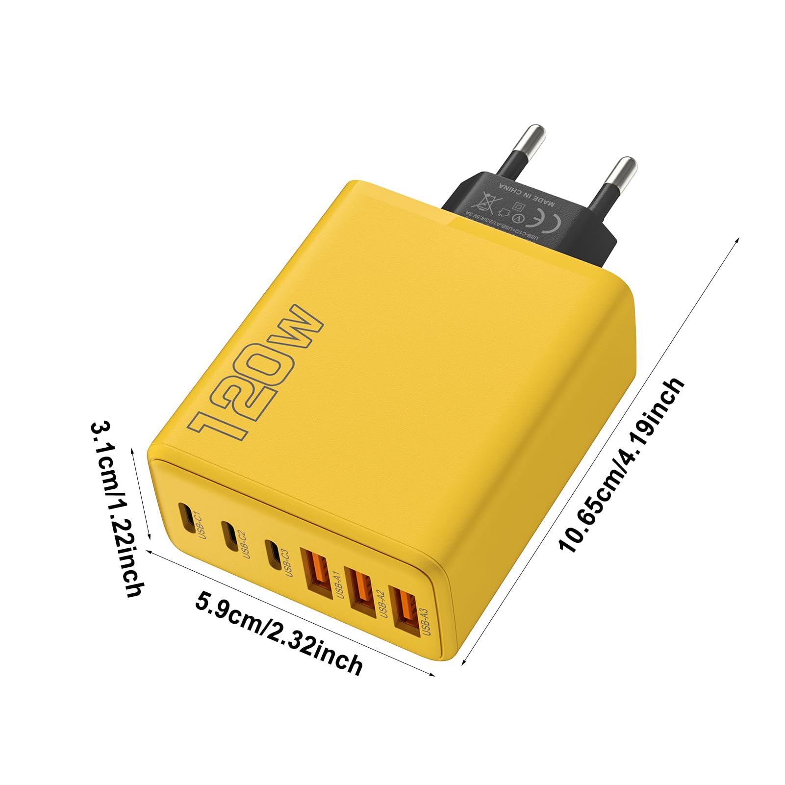 Ultra-Fast Dual PD + 2 USB Ports Power Adapter – Charge 2 Devices Simultaneously”