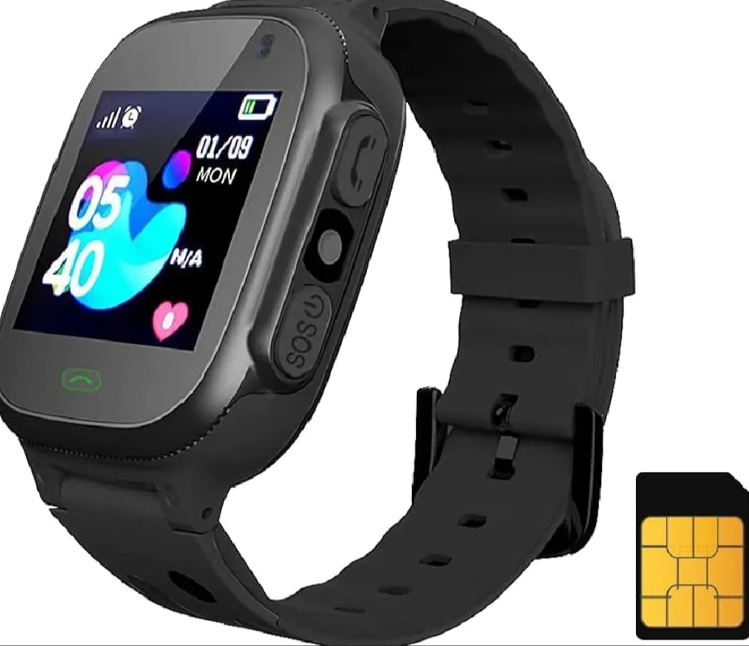 S1 Smartwatch Kids AGPS/LBS Tracking Watch with Mobile Tracking, SOS, Calling Function for Kids Safety, Smart Watch for Kids Girls Boys|Blue (Pink), Pink, Regular, Modern