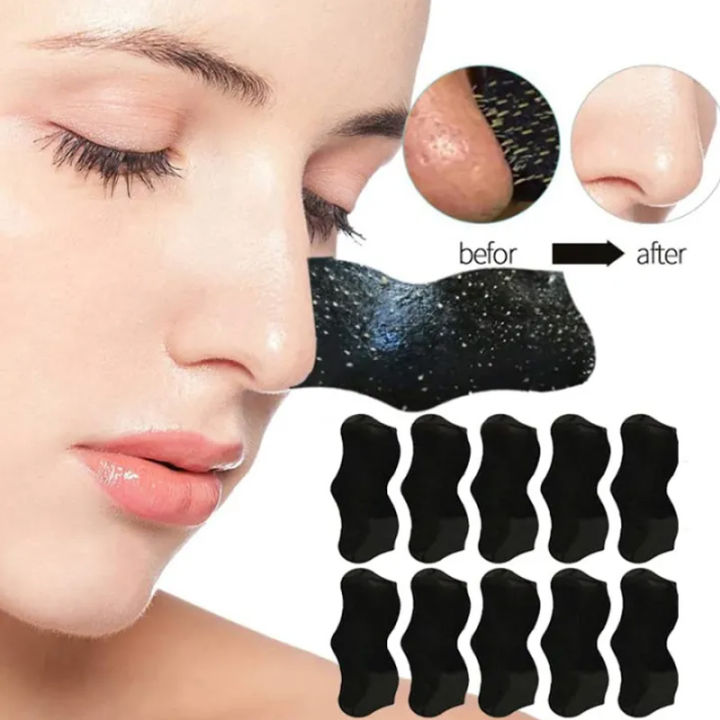 15pcs Nose Blackhead Remover Strips Mask, Charcoal Deep Pore Cleansing Nose Strips for Blackhead Removal & Whitehead Removal, Acne Treatment, Oil Control, Pore Shrinking Skin Care Mask for Men & Women, Facial Nose Cleaning Strips