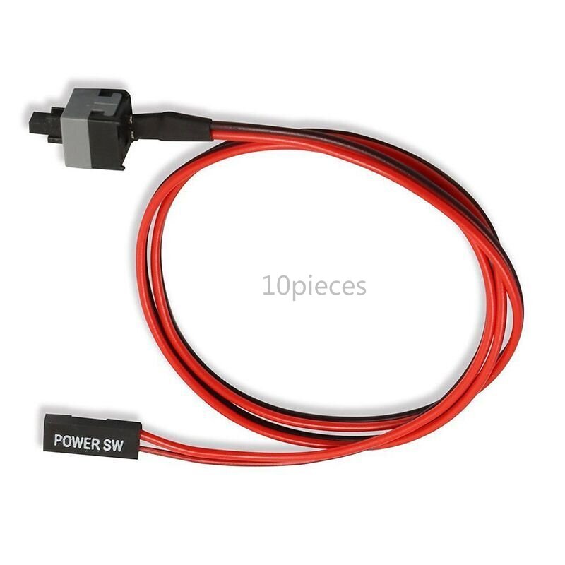 Computer Power Reset Switch Cable Supply I/O PC Motherboard Cable and Button Switch Replace a Broken Power Switch Cable