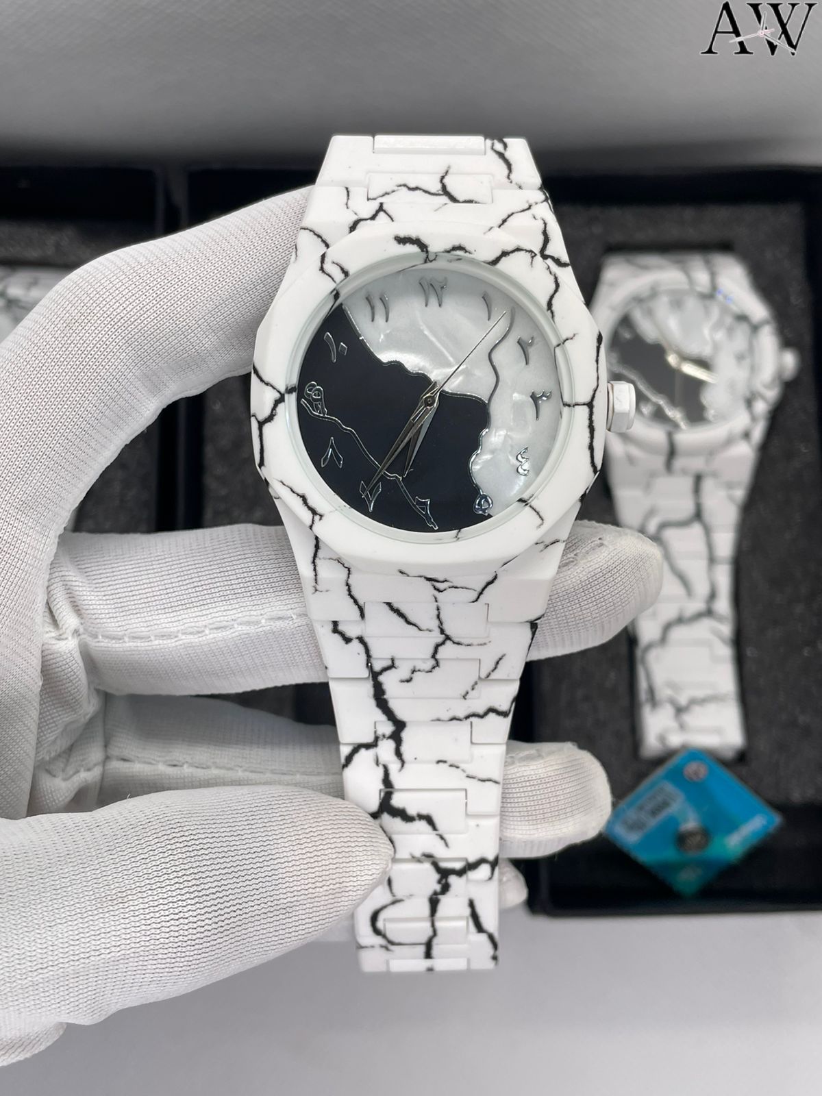 AURA WATCH TRENDING ARTICLE BLACK MAFIA WATCH ARABIC DIAL HIGH QUALITY FIBER LOW WEIGHTED ELEGANT LOOK LIMITED STOCK BEST WATCH FOR GIFT MEN'S PREMIUM WATCH BOYS FASHION NEW ARTICLE BLACK COLOR DRAGON AURA WATCH TIGER DESIGN TWO STONE DIAL