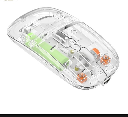 Transparent Wireless + Bluetooth Dual-Mode Rechargeable Mouse