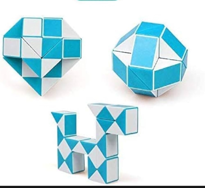24 Blocks Snake Puzzle Cube – Magic Twist Toy for Kids | Colorful Shape Puzzle