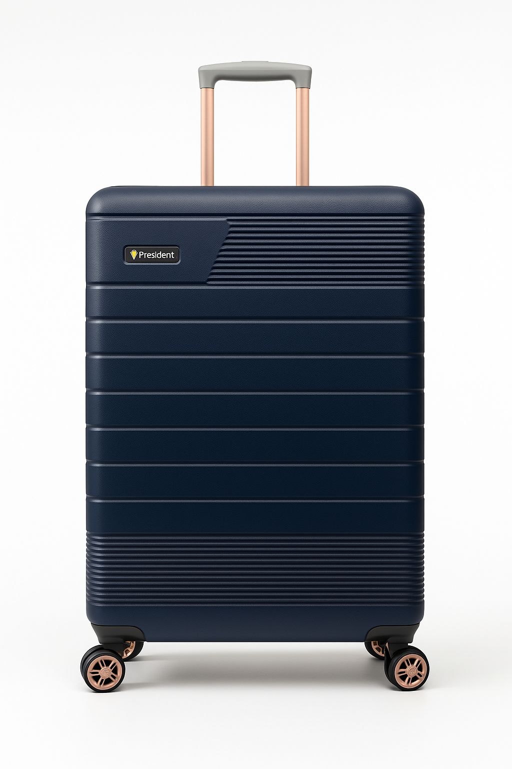 President Hard Shell Trolley Bag - Large Size Luggage for Travel - Lightweight ABS Suitcase with 360° Spinner Wheels - Durable Cabin & Check-in Trolley Bag for Men & Women