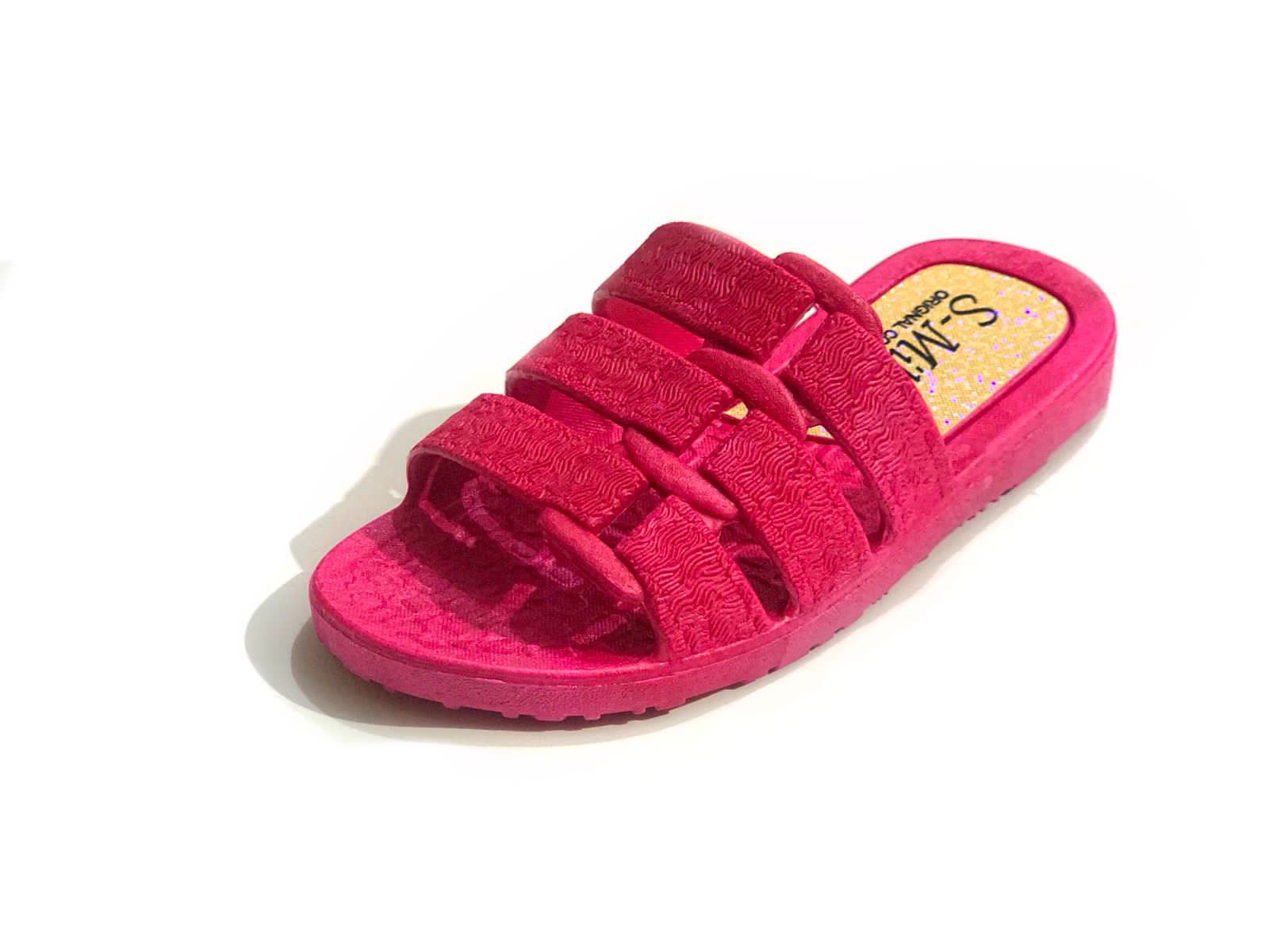 Ladies Non-Slip Casual Slippers – Comfortable Indoor/Outdoor Chappals with Striped Design, Available in Sizes 6-9