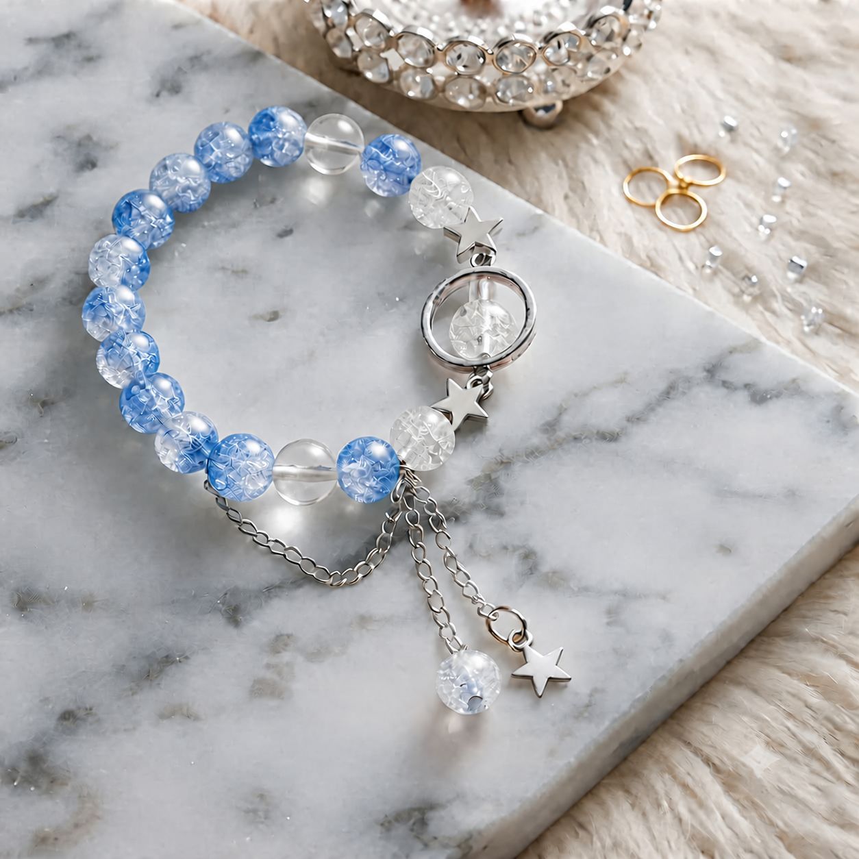 Luxury Handcrafted princess star charms Bracelet,Elegant Minimalist Jewelry for Women & Girls,Aesthetic korean Jewelry,Party Wear Bracelet,Charm Bracelet,Handcrafted adjustable Bracelet for Girls,Galaxy Bracelet,Trending Accessories,Gift for minimalists,