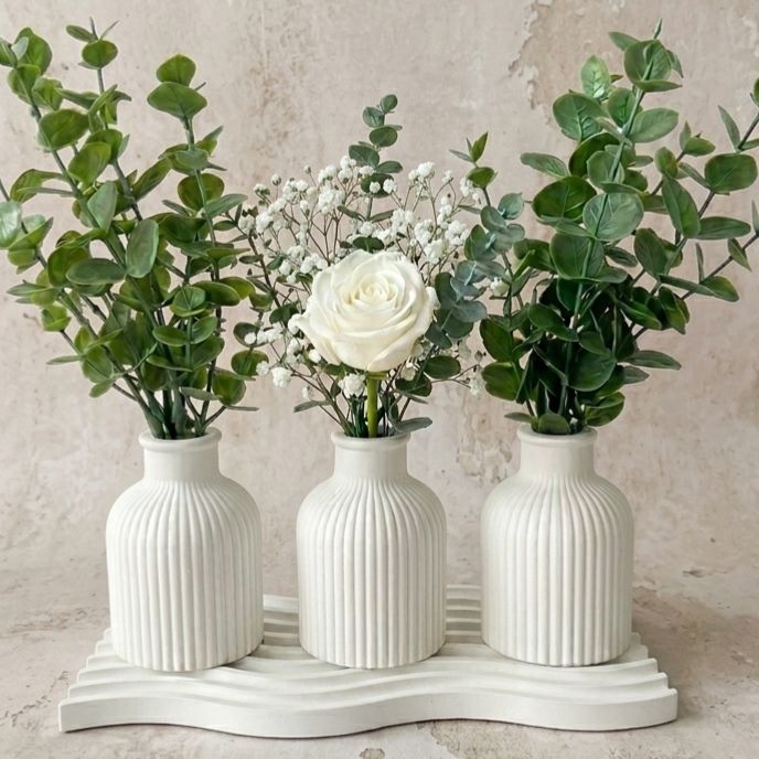 3 Vase Set I Concrete Made Beautiful Home Decor I Best for Gift