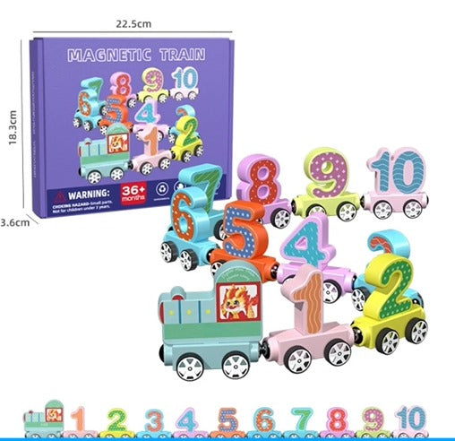 Magnetic Digital Number Train Toy For Kids