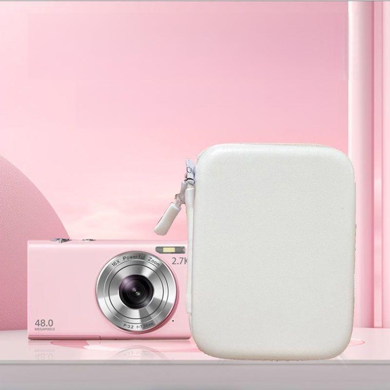 1PC Mini CCD Camera Protective Case with Travel Cover Mesh Pocket, Digital Camera Bag Store Cards & Accessories