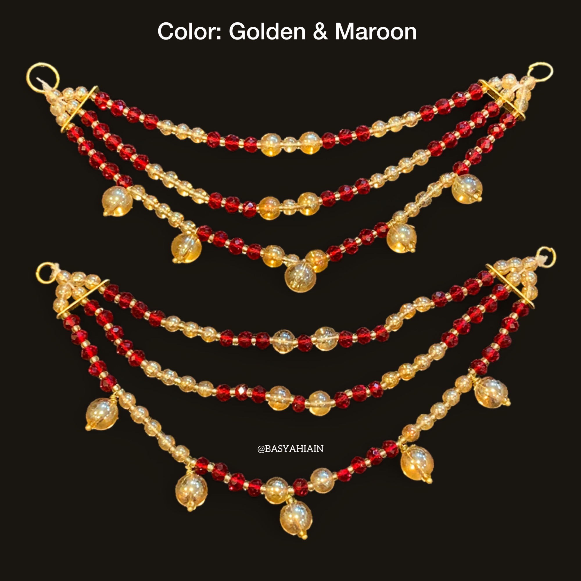 3 Layer Earrings Saharay For Bridals And Party Wear Available In Different Colors (Pair Pack)