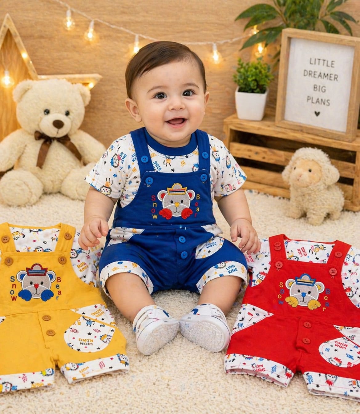 Newborn Baby Romper - random design & colors available - for 0 - 3 months babies