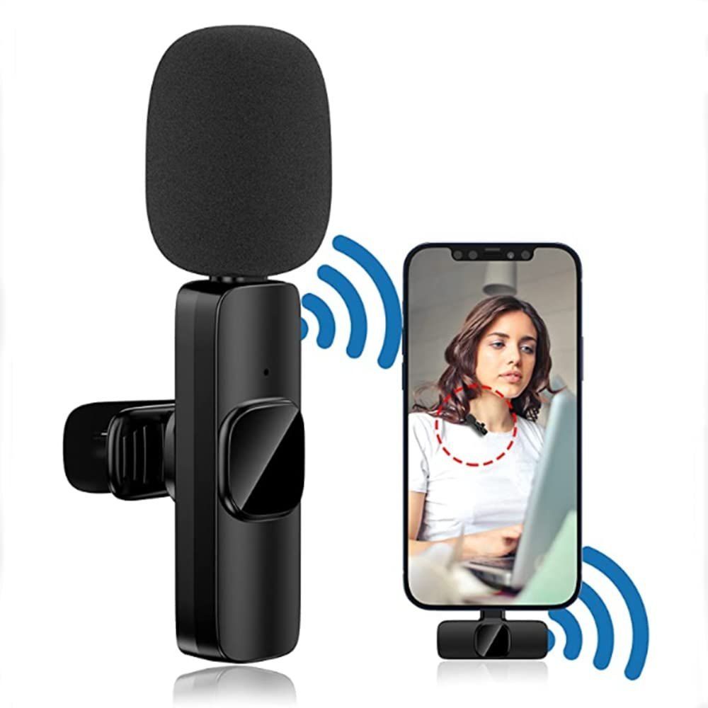 K8 Mic Wireless Microphone_Vlogging Mic With ANC(Active Noise Cancellation)_Accessories Vedio For Type-C ,Android,Lightning & 3.5mm Jack
