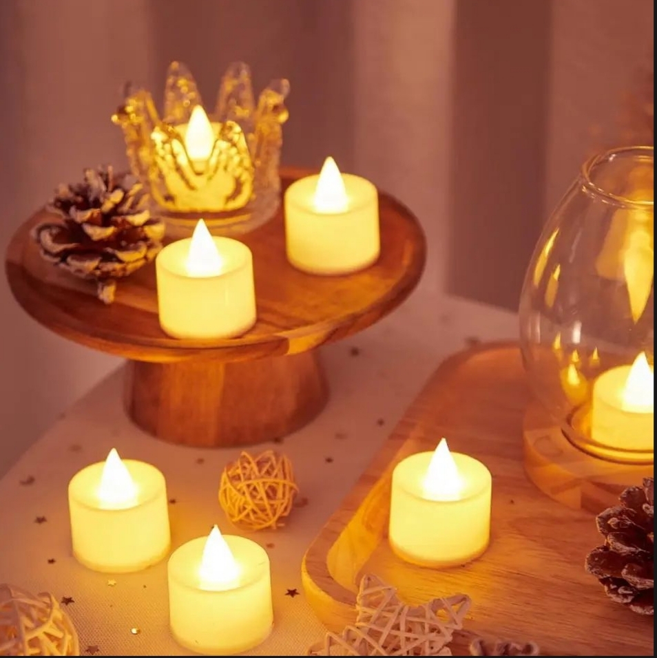 Pack of 3 | Pack of 6 | Pack of 12 Round Shape LED Electric Candles Lights with Batteries RGB Led Candles | Glowing Candles | Smokeless Candles for Decorations | Events | Birthday Party | wedding anniversary | Best Multicolor LED Candles