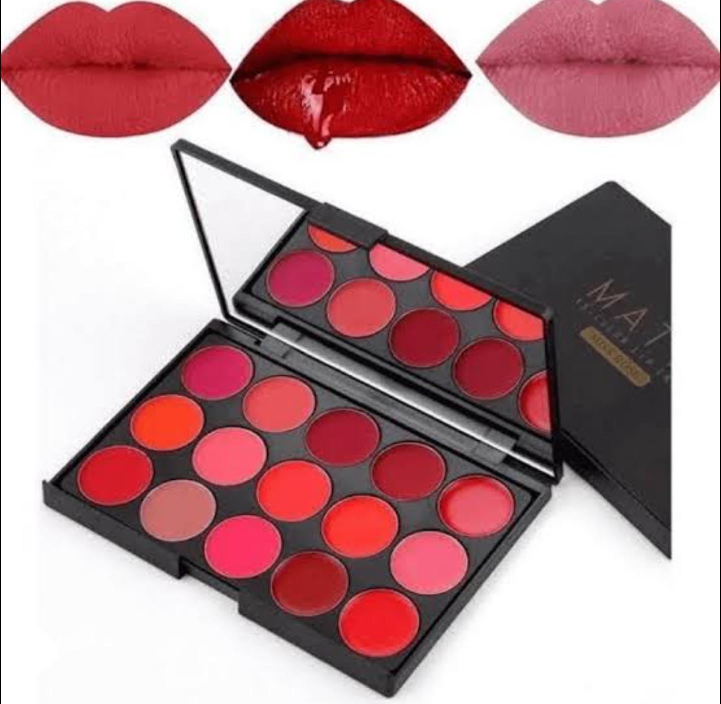 15 Color Matte Lip Cream Palette Bold, Blendable, Long-Lasting Shades