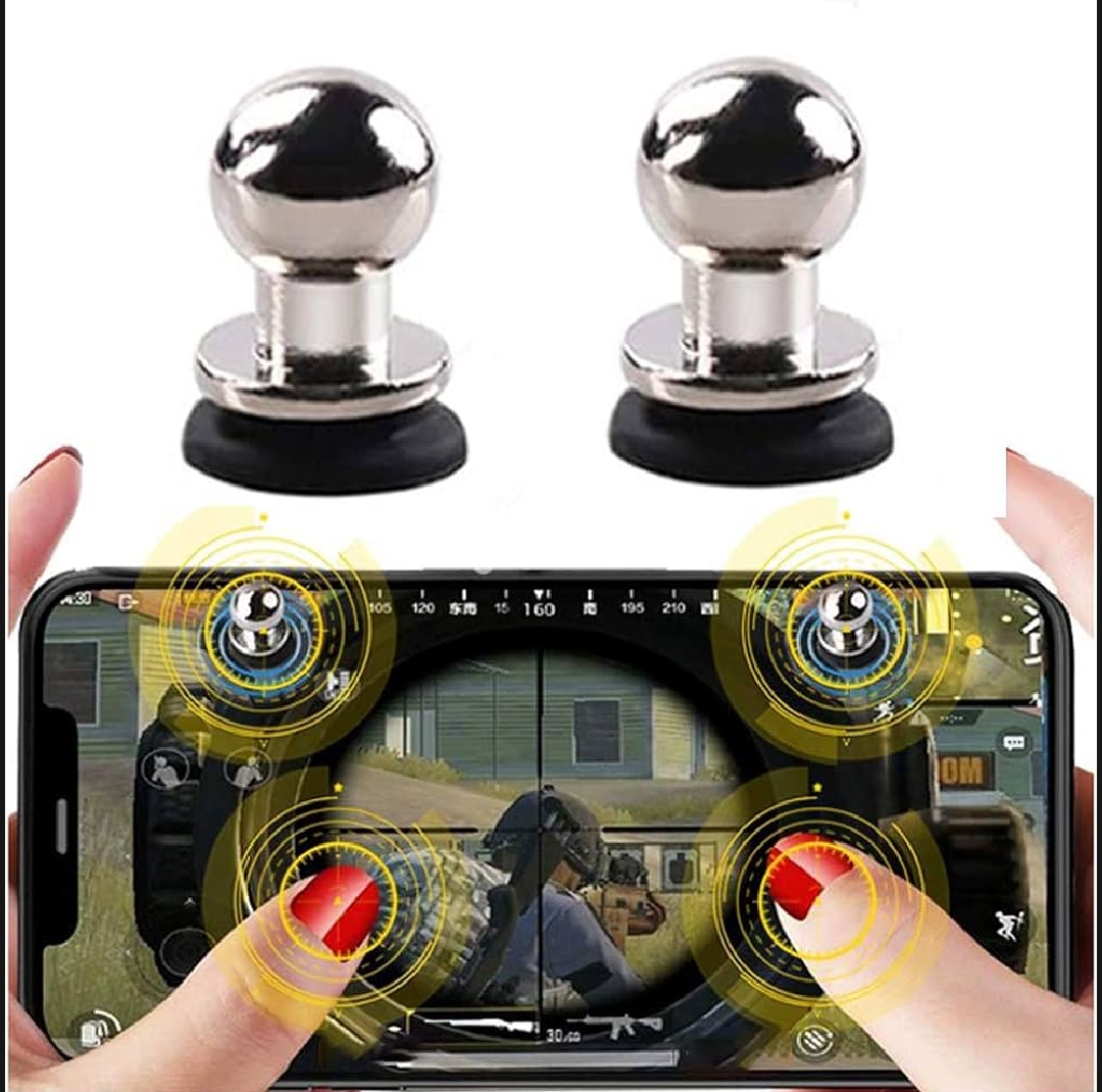 High Quality X13 Mobile Game Trigger Buttons | Metal Copper & Silicone 4-Finger Controller | PUBG, Free Fire & COD Mobile Joystick with Suction Cup | Fast Response Touch Shooting Gamepad for Android & iOS Phones/Tablets price in Pakistan