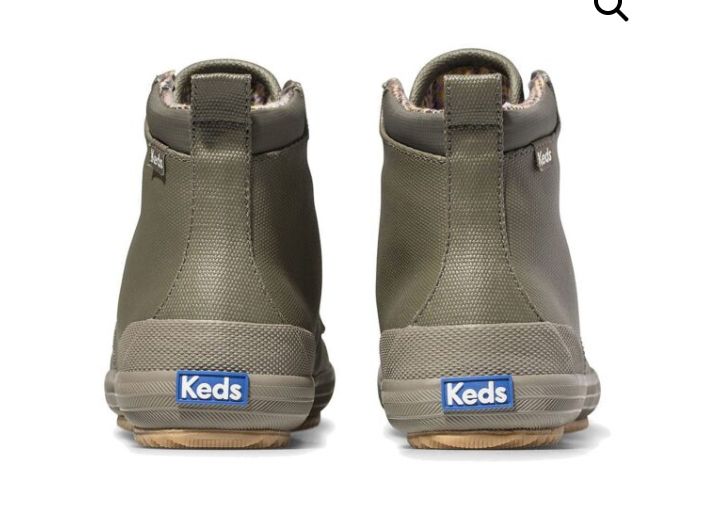 Keds Green Scout Splash Water Resistant Boots Canvas Insulated Women's
