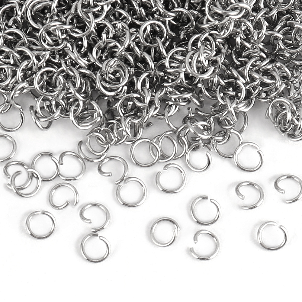 100-200pcs Stainless Steel Open Jump Rings Split Rings Findings Connectors For DIY Jewelry Making Accessories Wholesale Supplies