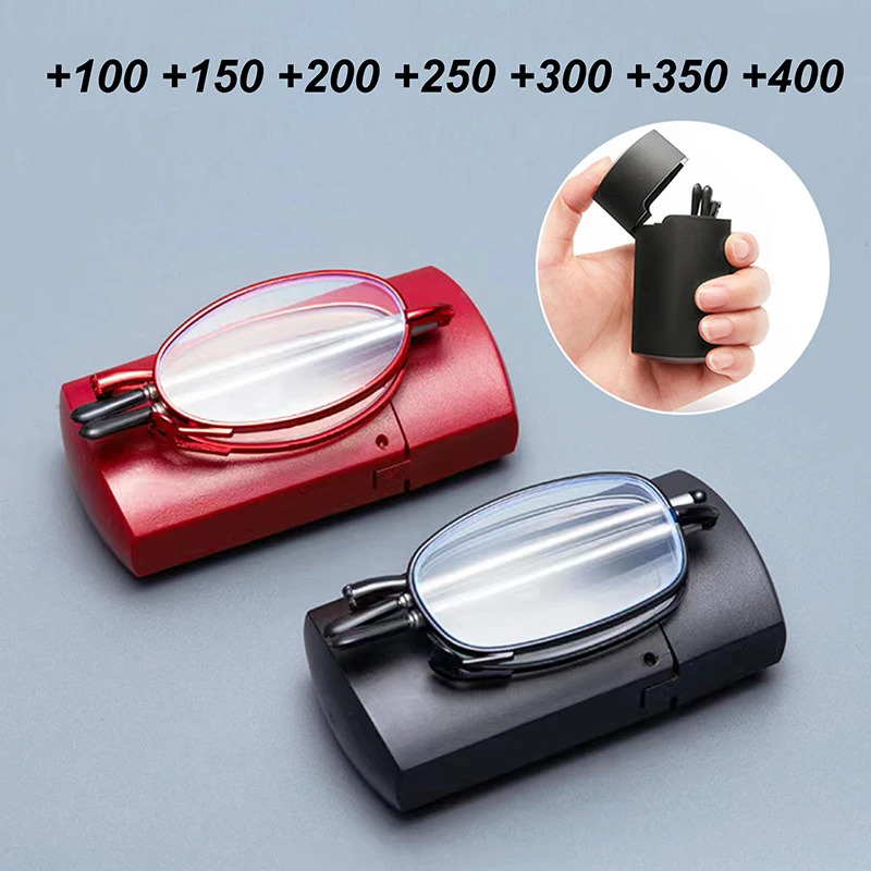 2025Portable Foldable HD Reading Glasses Unisex Anti Blue Light Ultralight Presbyopic Eyeglasses Oval Frame Men Women Eyewear