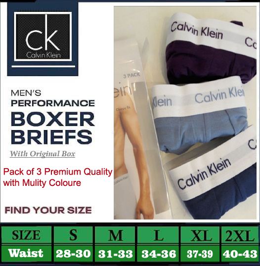 Pack of 3 underwear boxer for Men with pure cotton premium quality materials very comfortable for wearing through out year