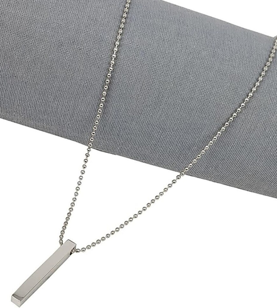 Men's 3D Vertical Nacklace Geometry Stainless steel Cuban Nacklace/ Chain  Temperman Neck chain Trendy Nacklace Gift For Men &Boys