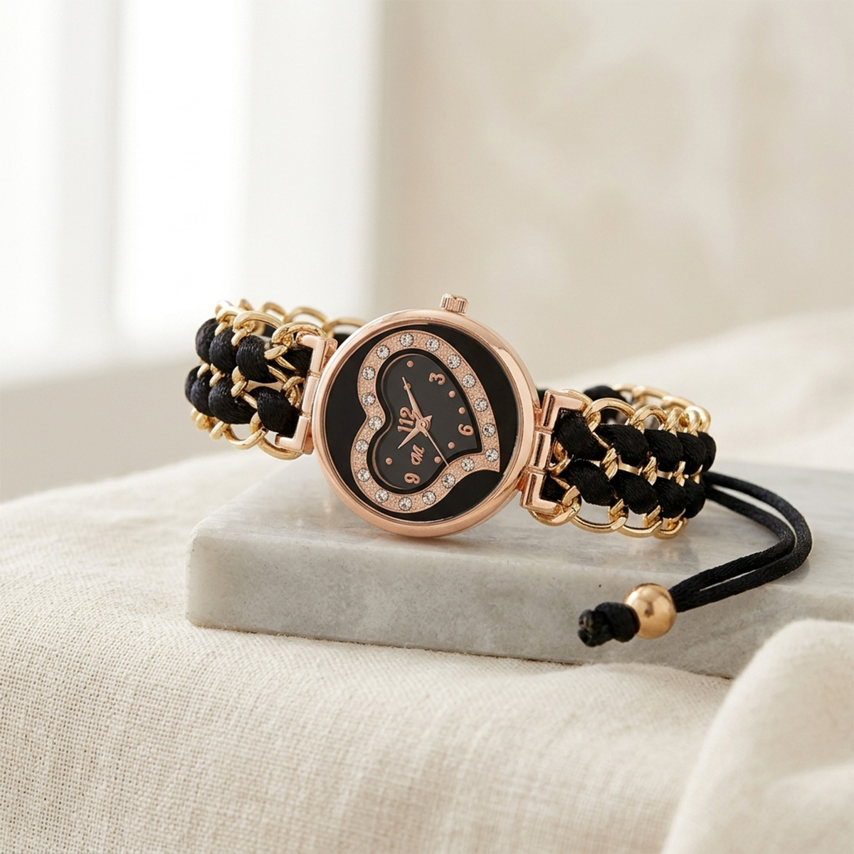 All Colors Bracelet Watch Heart Shape for Girl Woman - Premium Quality Material - Lightweight and Durable
