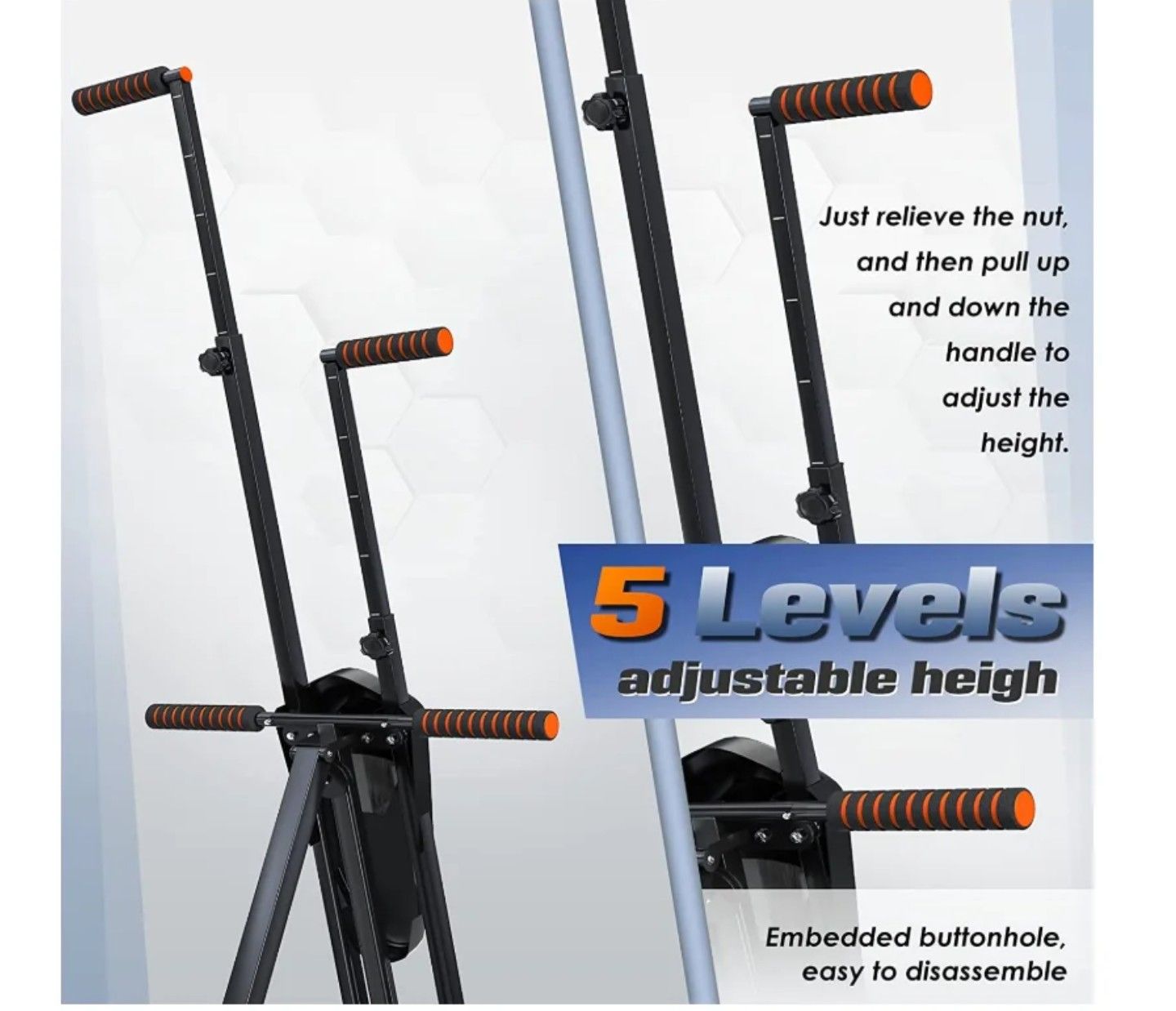 Vertical Climber Adjustable Exercise Climber Trainer 400Lbs