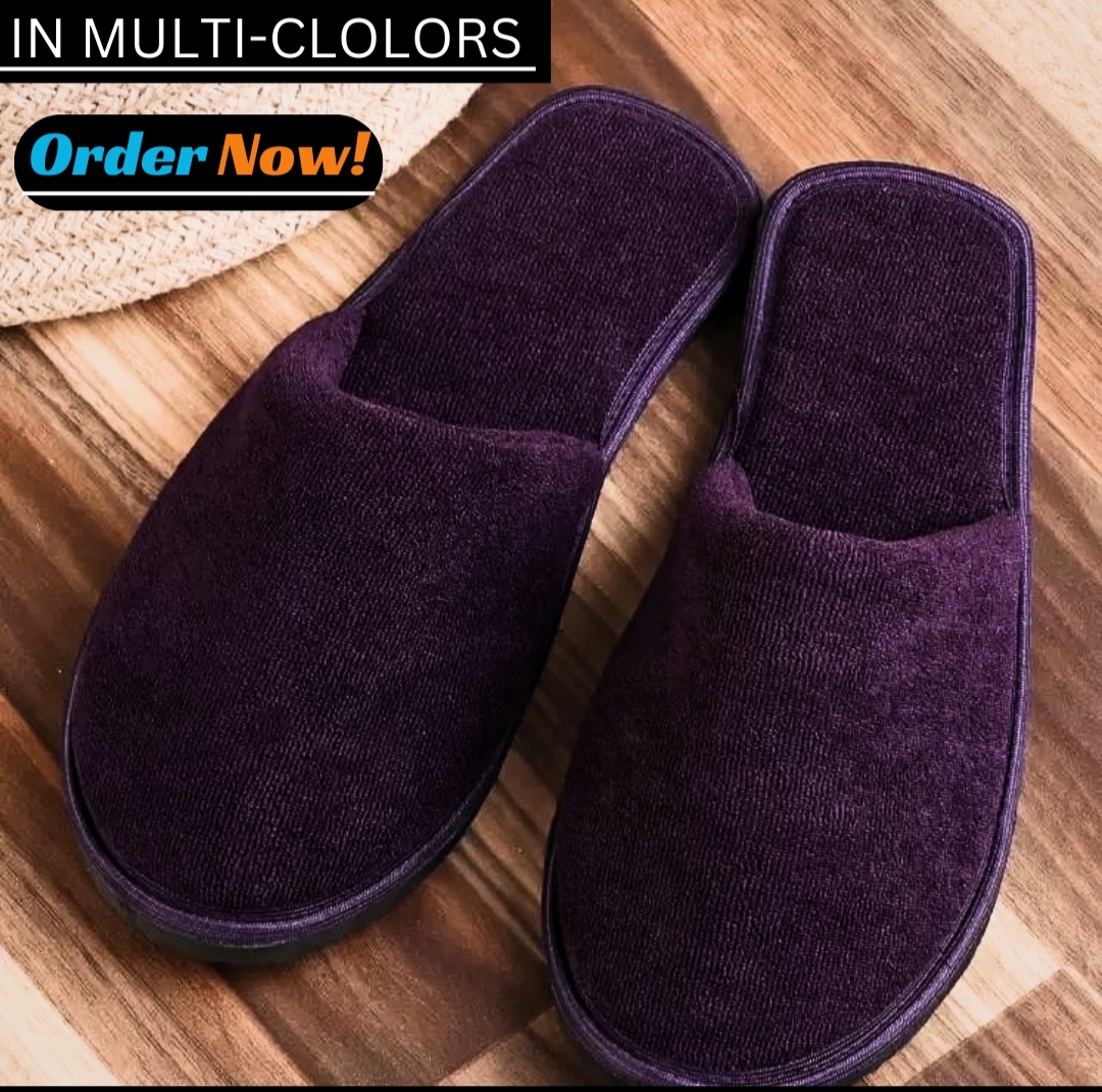Premium Cotton Slippers for Men & Women | Anti-Slip, Soft & Cozy Spa Indoor Slippers in Multi-Color | Comfortable Home Footwear for Floor & Room Use