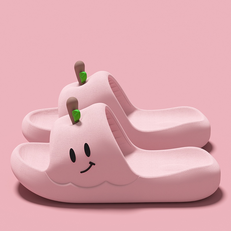 Cartoon  Thick Bottom Indoor Slippers Women Summer 2026 Soft Cloud EVA Home Slippers Woman's Cute Candy Color House Slides