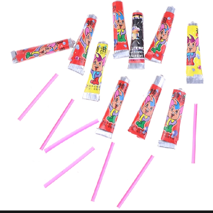 10Pcs Bubble Glue Balloon Toy for Kids – Space Bubble Ball with Straws | Fun Blowing Toy for Children