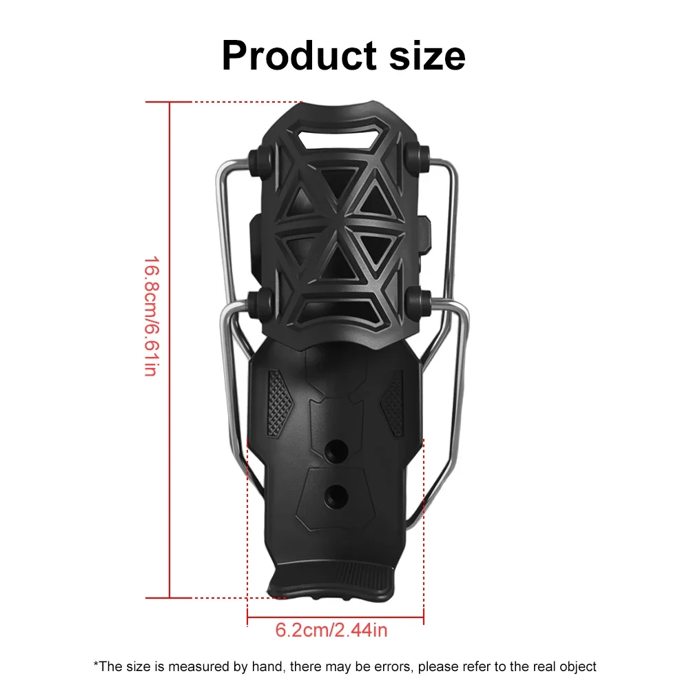 AKE - Universal 360° Rotatable Motorcycle Cup Holder  Anti-Shake Water Bottle Mount for Handlebars & Crash Bars  Durable Nylon Mount for MTB, Touring & Commuter Bikes