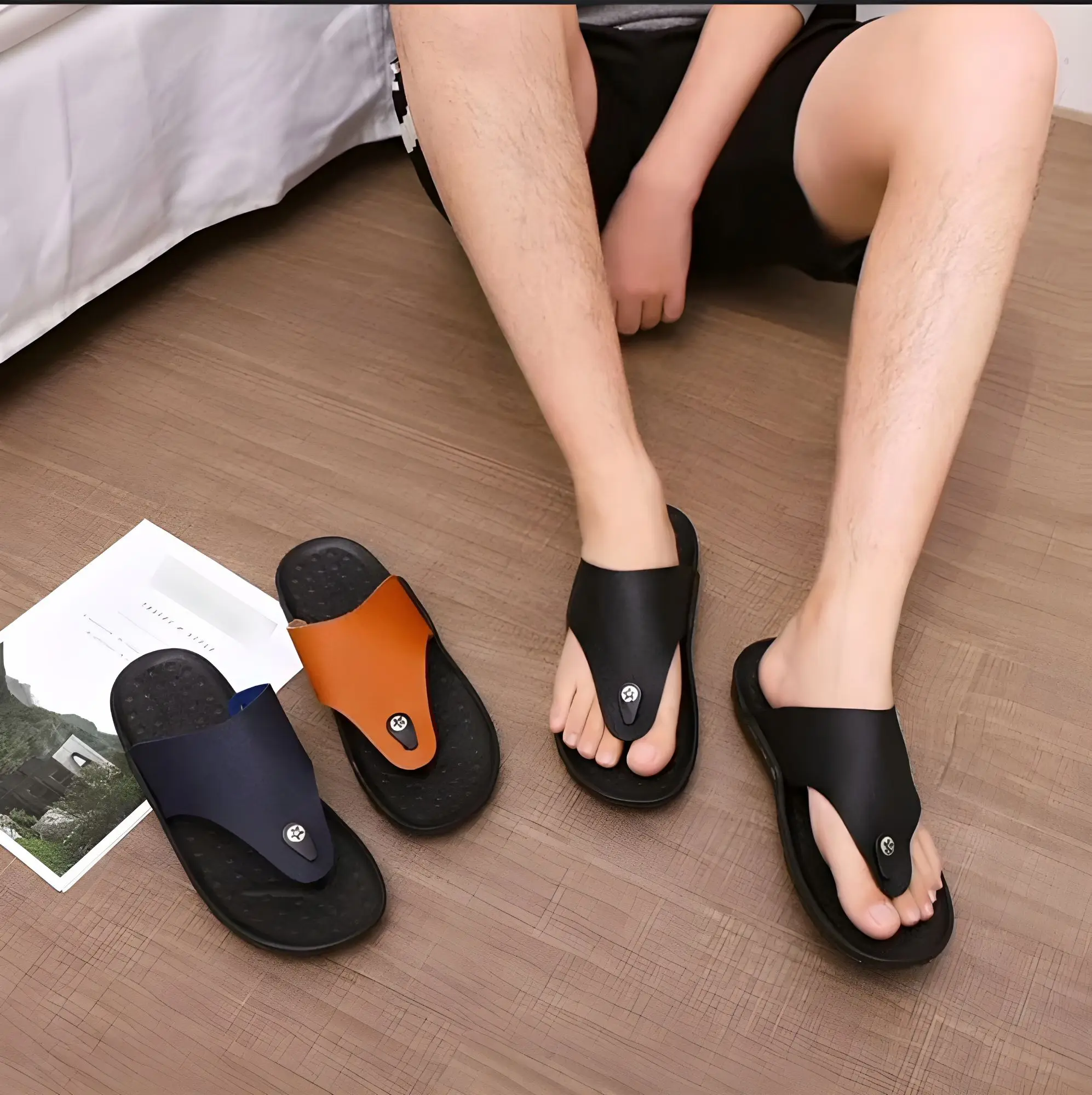 MAEVE & SHELBY Men's Slippers Stylish Casual Comfortable Slipper Slides  Flip Flops Chappal for Men &