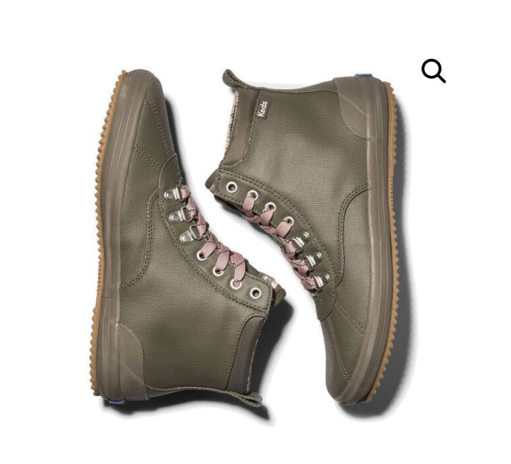 Keds Green Scout Splash Water Resistant Boots Canvas Insulated Women's