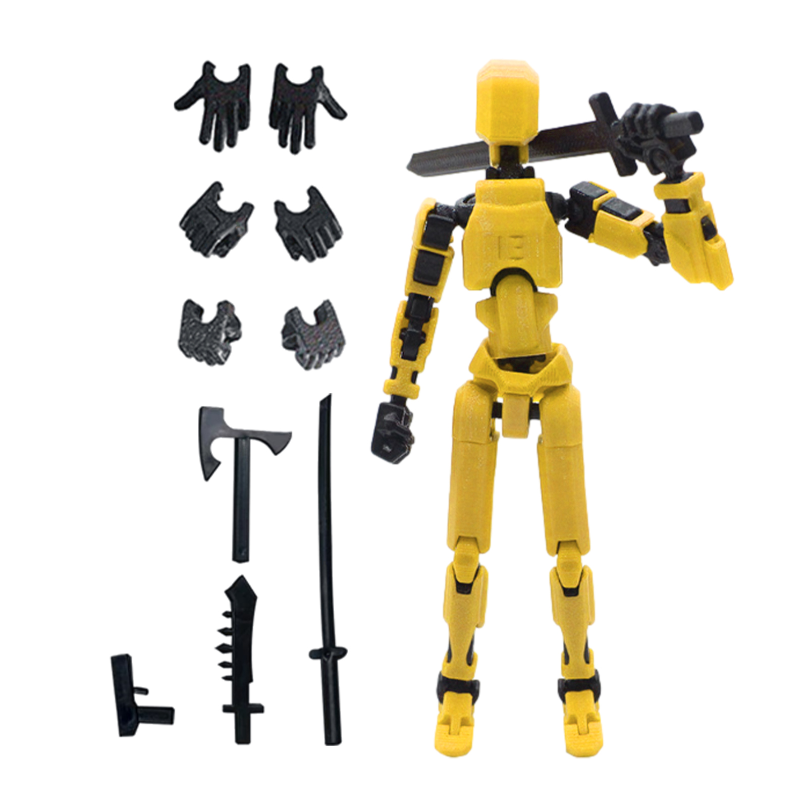 Multi-joint Movable Dummy Figure 3D Printed Poseable Fidget Model Adjustable Joint Stress Relief Desktop Ornament Hobby