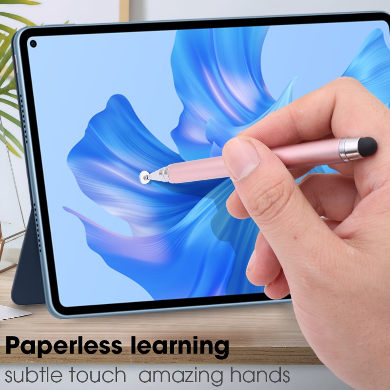 2 In 1 Stylish Universal Practical Dual-use Capacitive Tablet Stylus Pen Exquisite Double-headed Silicone Disc Drawing Tablet Phone Capacitor Pen - The Quality Club