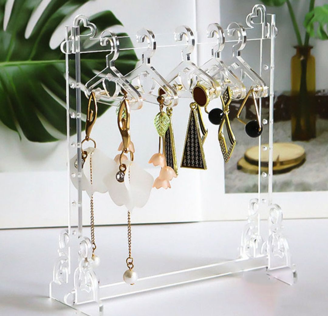Mini Coat Hanger Rack Earring Display Stand Large Capacity Jewelry Storage Jewelry Show Case Arrings Organizer Ear Stud Holder