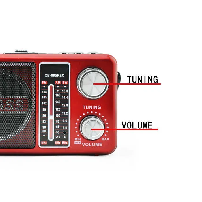 WAXIBA MULTIFUNCTION WIRELESS RADIO AM/FM SW 3 BAND RADIO XB_891BT.