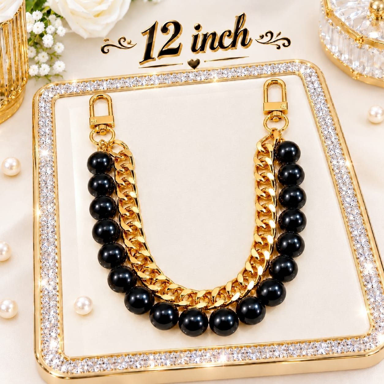 Pearl Chain Straps For Handbags - Fashion Accessories For Handbags Handles - Metal Chain Jewellery Accessories