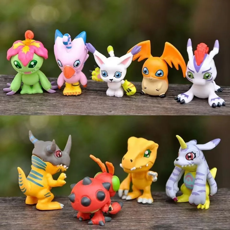Hot 9Pcs/set Digimon Digimon Adventure Anime Figure Model PVC Collection Ornaments Statue Dolls Birthday Toy