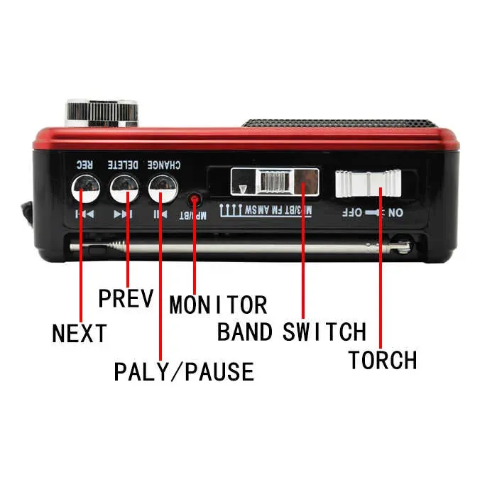 WAXIBA MULTIFUNCTION WIRELESS RADIO AM/FM SW 3 BAND RADIO XB_891BT.
