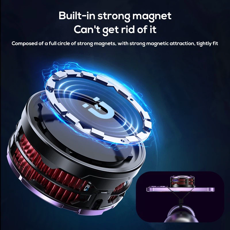 NEW MEMO CX08 PRO Mobile Phone Cooler | 9V 2A Frozen Semiconductor Cooling Fan with Magnetic Back Clip, Radiator Heat Sink for Gaming & PUBG"